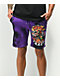 Broken Promises x Hot Wheels Track pantalones cortos de chándal tie dye púrpura y negro