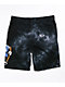 Brooklyn Projects Paradise Lost Black Tie Dye Sweat Shorts - Thumbnail image 2 of 3