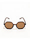 Brown Plastic Geometric Sunglasses - Thumbnail image 2 of 2