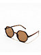 Brown Plastic Geometric Sunglasses - Thumbnail image 1 of 2