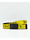 Buckle Down Kanji cinturón tejido amarillo y negro 