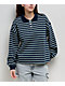 Buttermelon Olive & Navy Stripe Polo Long Sleeve T-Shirt - Thumbnail image 1 of 3