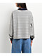 Buttermelon Striped Grey & Navy Long Sleeve Polo Shirt - Thumbnail image 2 of 3