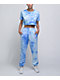 By Samii Ryan Daydreamer Blue Tie Dye Crop T-Shirt - Thumbnail image 4 of 4
