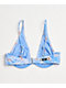 By Samii Ryan Felt Cute Blue Tie Dye Underwire Triangle Bikini Top - Thumbnail image 2 of 5