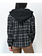 Cali 1850 Black Hooded Flannel Jacket - Thumbnail image 2 of 3