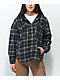 Cali 1850 Black Hooded Flannel Jacket - Thumbnail image 1 of 3