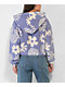 Cali 1850 Floral Periwinkle Sherpa Zip Hoodie - Thumbnail image 2 of 4