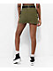 Cali 1850 Olive Corduroy Belted Mini Skirt - Thumbnail image 2 of 5