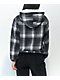 Cali 1850 Reversible Black Flannel & Faux Fur Zip Hoodie - Thumbnail image 4 of 5