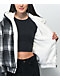Cali 1850 Reversible Black Flannel & Faux Fur Zip Hoodie - Thumbnail image 5 of 5