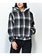 Cali 1850 Reversible Black Flannel & Faux Fur Zip Hoodie - Thumbnail image 2 of 5
