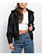 Cali 1850 Sherpa Lined Black Hooded Bomber Jacket - Thumbnail image 3 of 5