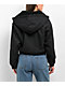 Cali 1850 Sherpa Lined Black Hooded Bomber Jacket - Thumbnail image 2 of 5
