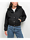 Cali 1850 Sherpa Lined Black Hooded Bomber Jacket - Thumbnail image 1 of 5