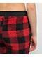 Cali 1850 Sherpa Plaid Red & Black Jogger Sweatpants - Thumbnail image 5 of 7