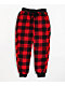 Cali 1850 Sherpa Plaid Red & Black Jogger Sweatpants - Thumbnail image 6 of 7