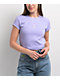Calvin Klein Monogram Lavender Crop T-Shirt - Thumbnail image 1 of 3