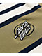 Camiseta Santa Cruz de punto ovalada de rayas negras y olivas