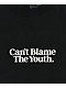 Can't Blame The Youth Serif Logo Black T-Shirt - Thumbnail image 2 of 2