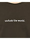 Can't Blame The Youth Unfuck The World Camiseta marrón