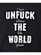 Can't Blame The Youth Unfuck The World Stacked Black T-Shirt - Thumbnail image 2 of 2