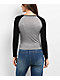 Capella Raglan Black & Grey Long Sleeve T-Shirt - Thumbnail image 2 of 3