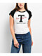 Capella Raglan White & Black T-Shirt - Thumbnail image 1 of 3