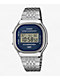 Casio A140WE-2A Silver & Navy Digital Watch - Thumbnail image 1 of 3