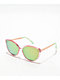 Cat Eye Pink & Green Sunglasses - Thumbnail image 1 of 2