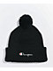 Champion Black Pom Beanie