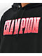 Champion Chenille Ombre Logo Reverse Weave sudadera negra con capucha