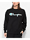 Champion GF70 Reverse Weave Black Creweck Sweatshirt
