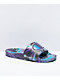 Champion IPO Tie Dye Black, Purple & Teal Slide Sandals - Thumbnail image 1 of 4
