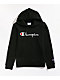 Champion Kids' Vintage Script Embroidery Black Hoodie - Thumbnail image 1 of 2