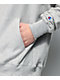 Champion Logo Script sudadera con capucha gris de tejido inverso 