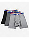 Champion Modal Ultra Soft Grey & Black 3 Pack Boxer Briefs - Thumbnail image 1 of 2