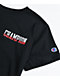 Champion Original Left Logo Black T-Shirt