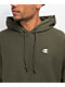 Champion Reverse Weave C Logo Acadia Green Hoodie - Thumbnail image 3 of 4