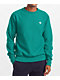 Champion Reverse Weave Embroidered C Green Crewneck Sweatshirt