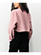 Champion Reverse Weave Pink Beige Cropped Crewneck Sweatshirt