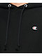 Champion Reverse Weave Small Logo Black Hoodie