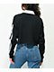 Champion Rugby Black & White Striped Long Sleeve Crop T-Shirt - Thumbnail image 3 of 3
