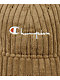 Champion Whole Wheat Brown Corduroy Strapback Hat