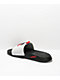 Champion XG Tech Sandalias deslizables negras, blancas y rojas escarlata