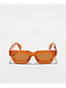 Chunky Rectangle Orange Sunglasses - Thumbnail image 2 of 2