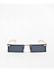 Clarity gafas de sol rectangulares delgadas negras