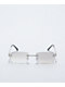 Clear & Silver Square Frameless Sunglasses