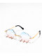 Cloud & Lightning Pink & Blue Rimless Sunglasses - Thumbnail image 2 of 5
