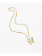 Collar cadena de cuerda en oro amarillo con forma de mariposa de Saint Midas de 22